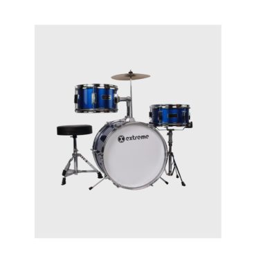 BATERIA INFANTIL AZUL METALICO 3 PZAS EXTREME