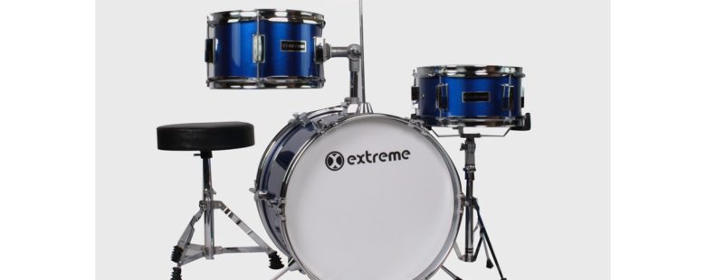 BATERIA INFANTIL AZUL METALICO 3 PZAS EXTREME