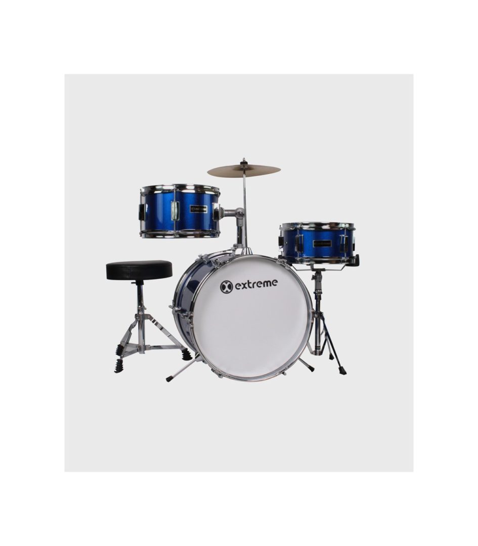 BATERIA INFANTIL AZUL METALICO 3 PZAS EXTREME