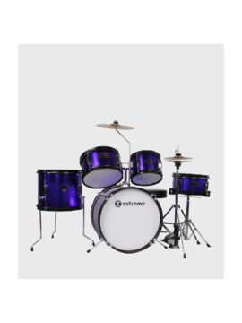 BATERIA JUNIOR MORADA 5 PZAS ARO NEGRO EXTREME