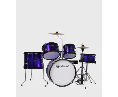 BATERIA JUNIOR MORADA 5 PZAS ARO NEGRO EXTREME