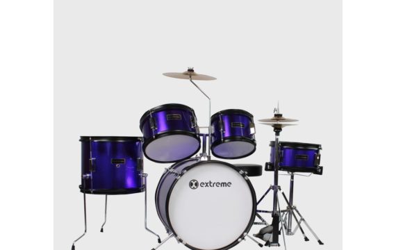 BATERIA JUNIOR MORADA 5 PZAS ARO NEGRO EXTREME