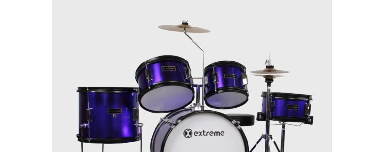 BATERIA JUNIOR MORADA 5 PZAS ARO NEGRO EXTREME